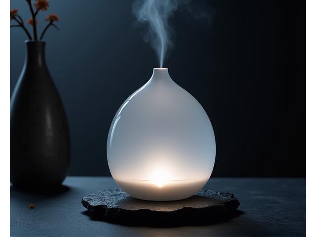 Elegant Japanese glass aromatherapy diffuser with a fine mist and minimalist design