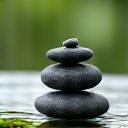 Zen stones and water for wellness efficacy testing visualization