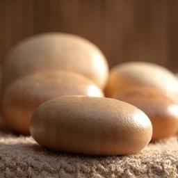 Smooth, warm ceramic heat therapy stones on a towel