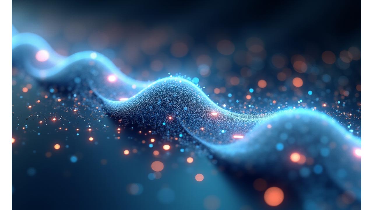 Artistic depiction of protected digital information flowing securely, with a translucent ceramic or glass barrier.