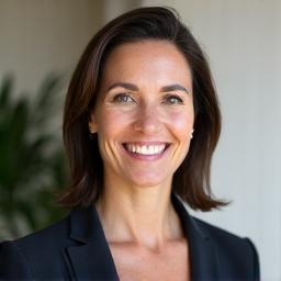 Portrait of Dr. Elara Vance, a poised woman in her late 40s, with a warm, intelligent expression, against a soft, professionally lit background.